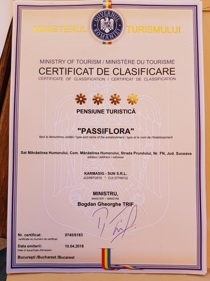 Pensiunea Passiflora Mînăstirea Humorului Εξωτερικό φωτογραφία